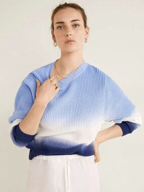 Mango Blue Ombre Oversized Sweater